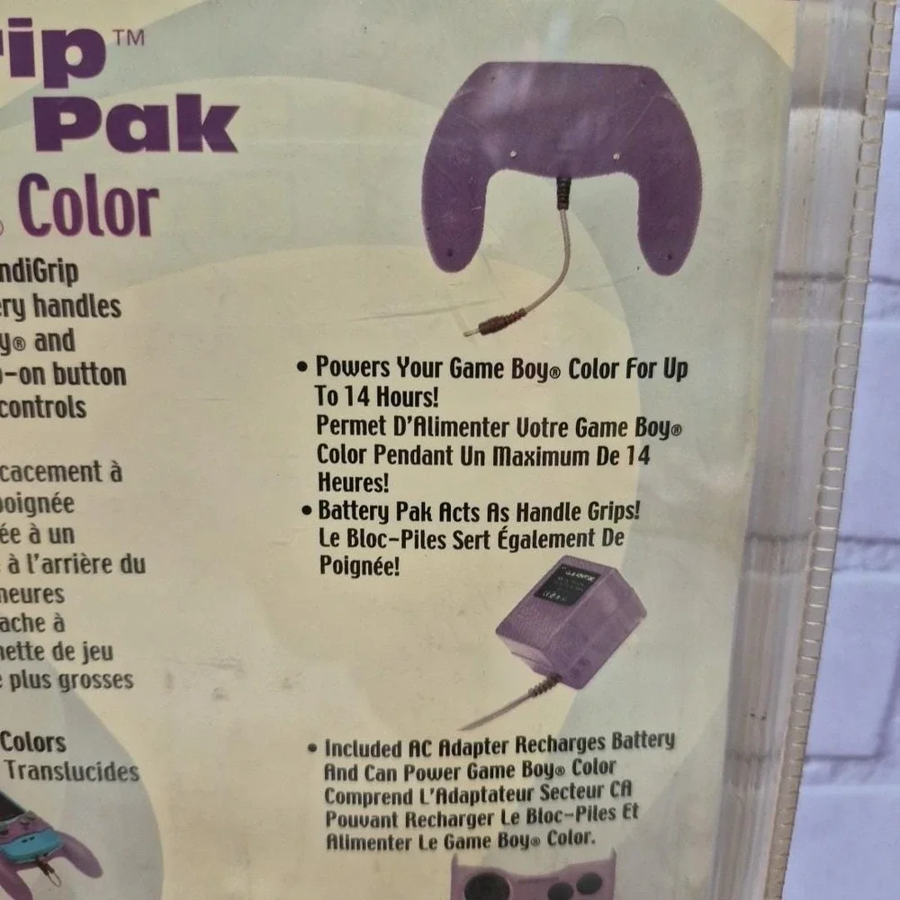 InterAct HandiGrip Battery Pak for Game Boy Color Translucent New GBC Accessory